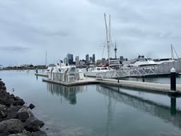 Marina with Skyline in Distance