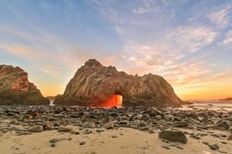 Keyhole Arch at Pfeiffer Beach