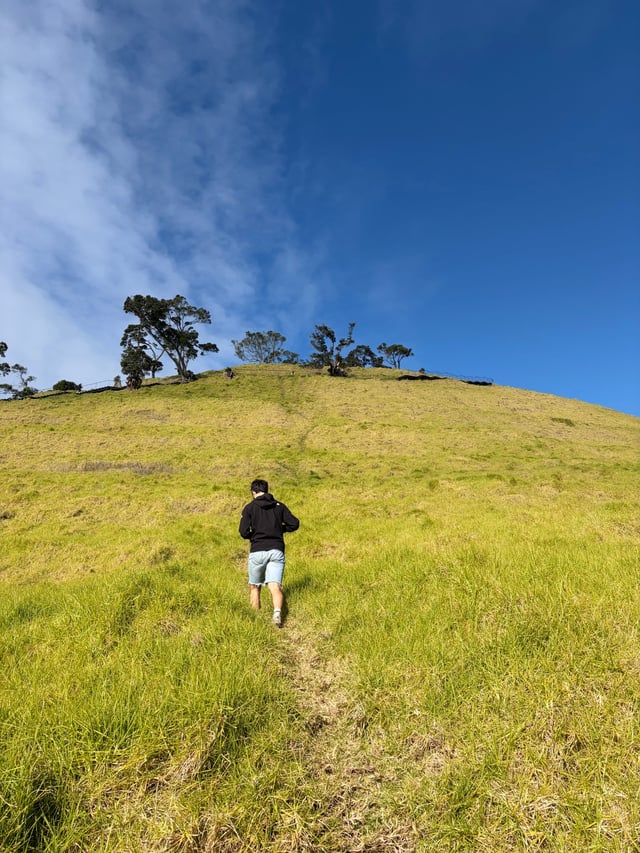 Offroading the climb up the side of the Mangere Domain. It is steeper than it looks! — Exploring Māngere Bridge