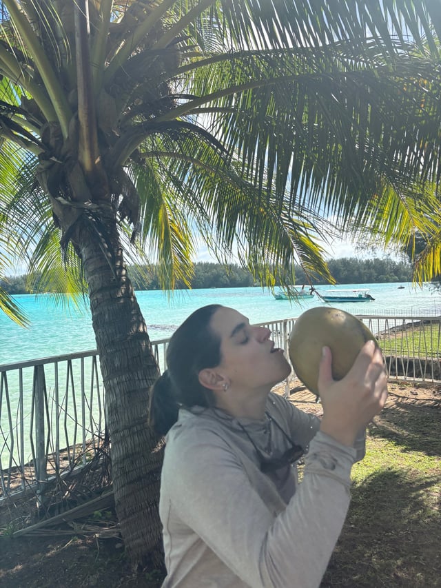 Fresh coconut water, freshly harvested and cracked
