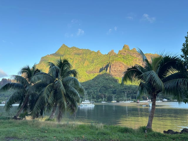 Morning sunlight on Mount Rotui