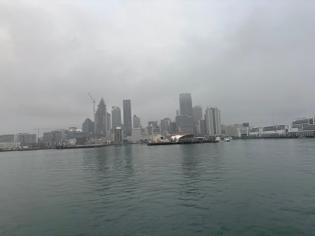 Auckland Skyline in the Fog — Day 4: Tour de Waiheke Island