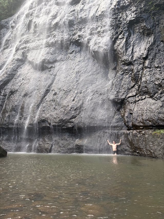 Swimming in a Waterfall Lagoon — Day 2: Biking around the island