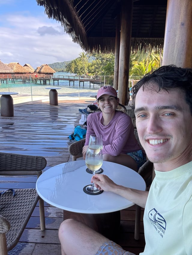 Wine at Temae Beach — Day 4: Vive la France